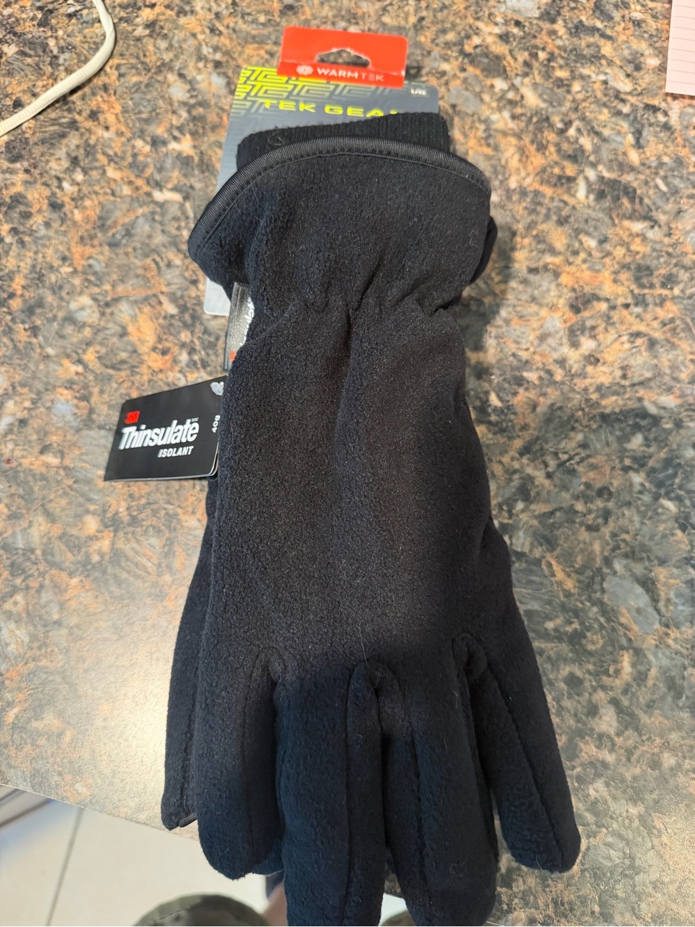 3M Thinsulate Black Fleece Men’s Gloves